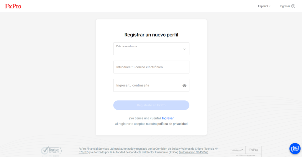 Cómo Registrarse en FxPro - PlataformasDeTrading.mx Cómo Registrarse en FxPro