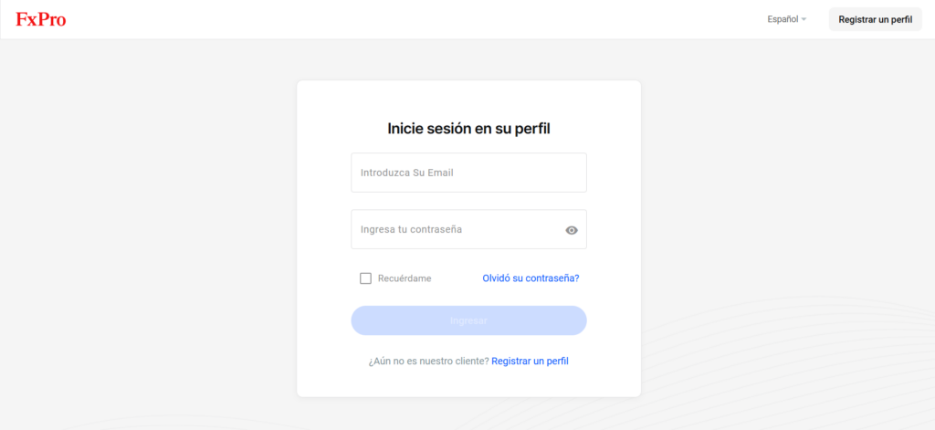 Proceso de Inicio de Sesión en FxPro - PlataformasDeTrading.mx Proceso de Inicio de Sesión en FxPro